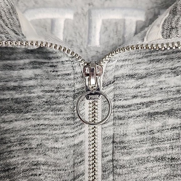 Victoria Secret VS‎ PINK Women Small Gray Camo Spirit Jersey Pullover Jacket - Picture 13 of 16